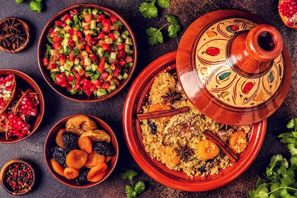 10 reasons why Morocco should be your holiday destination 2024 2 Moroccan tagine and food on table